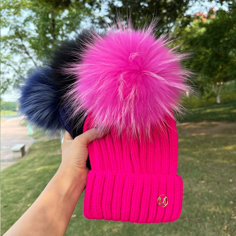 Gorro em Malha com Pompom - Infantil e Adulto