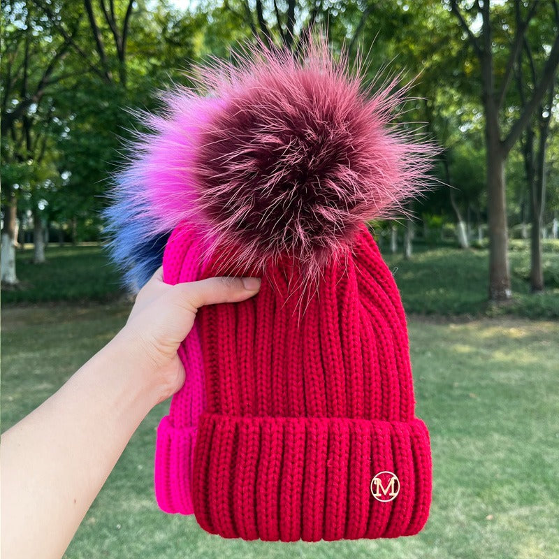 Gorro em Malha com Pompom - Infantil e Adulto