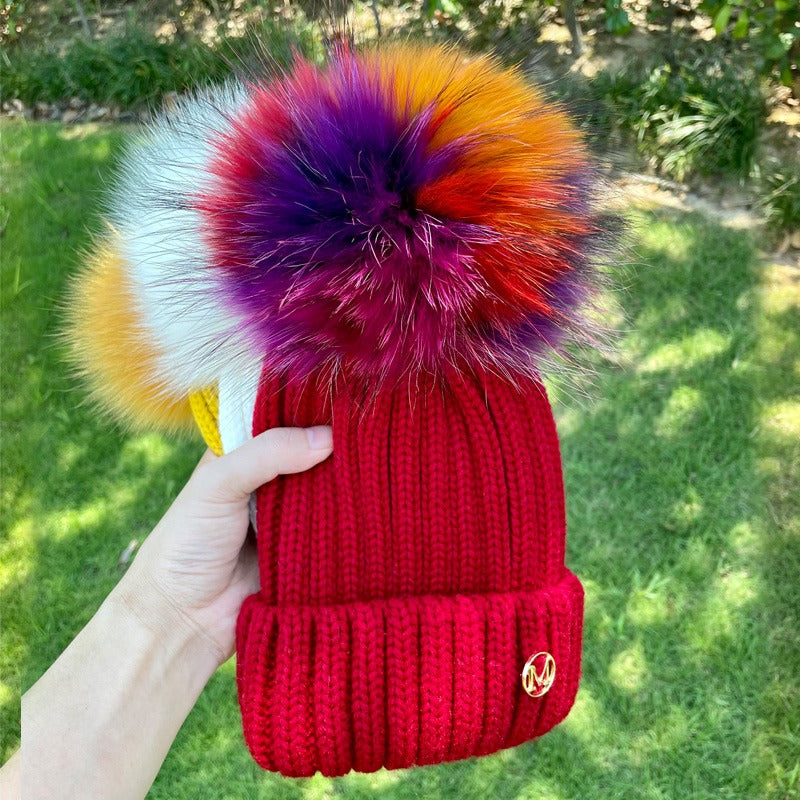 Gorro em Malha com Pompom - Infantil e Adulto