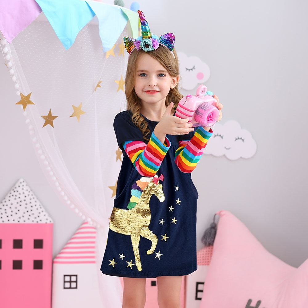 Vestido Manga Longa Coleção Nuvem - 3 a 8 anos