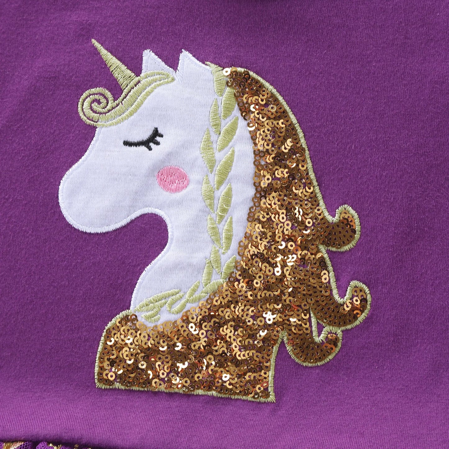 Vestido Unicórnio Manga Longa - 3 a 8 anos