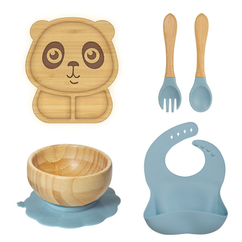 Kit com 5 utensílios para Alimentação Infantil