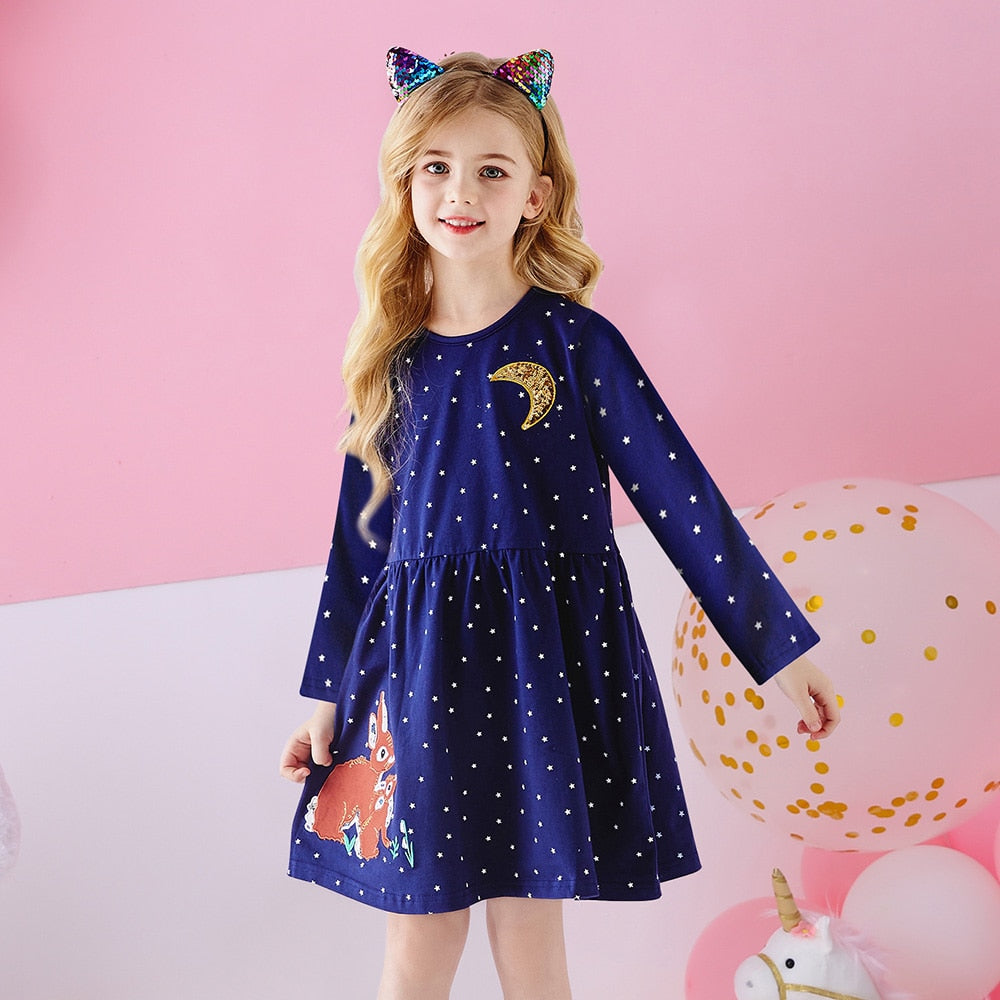 Vestido Manga Longa Coleção Nuvem - 2 a 12 anos