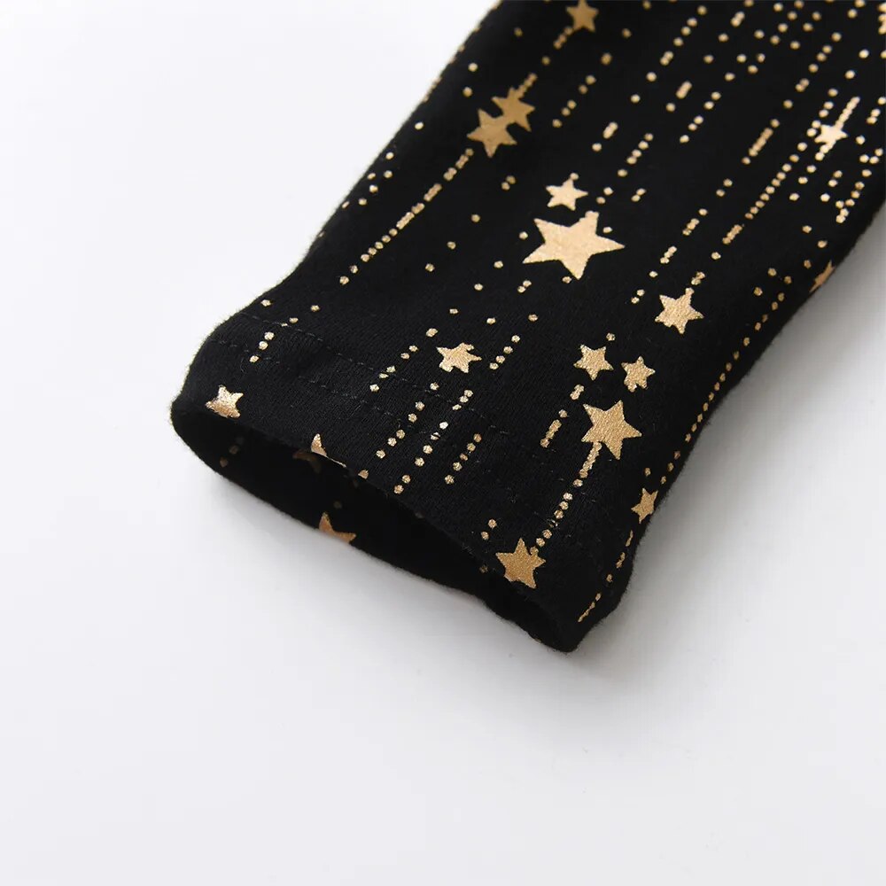 Vestido com Estrelas Douradas - 3 anos a 12 anos