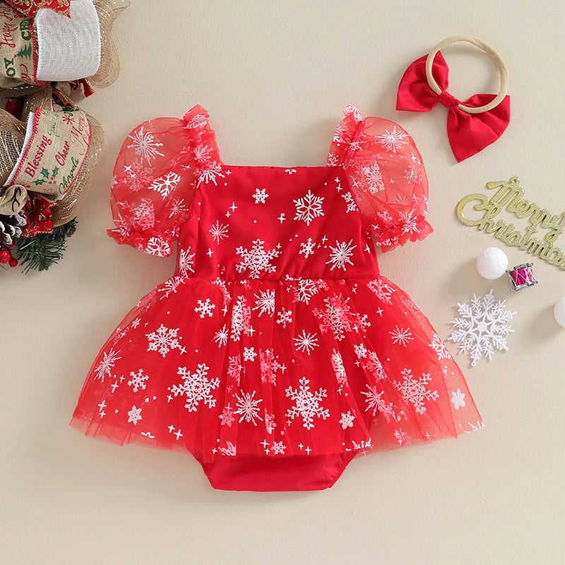 Vestido de Tutu Natalino - RN a 12 meses