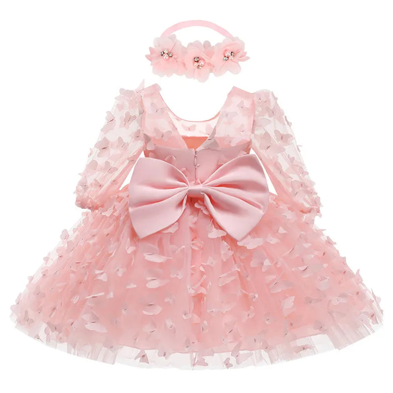 Vestido com Borboletas - 3 meses a 3 anos