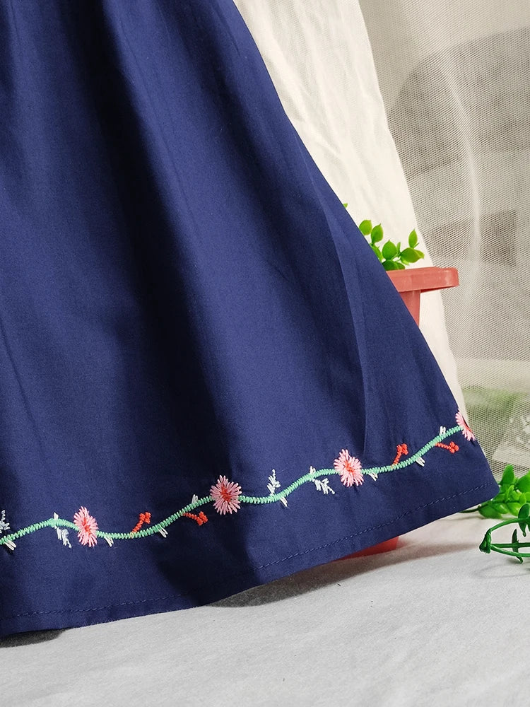 Vestido com Bordado Florido - 2 a 6 anos
