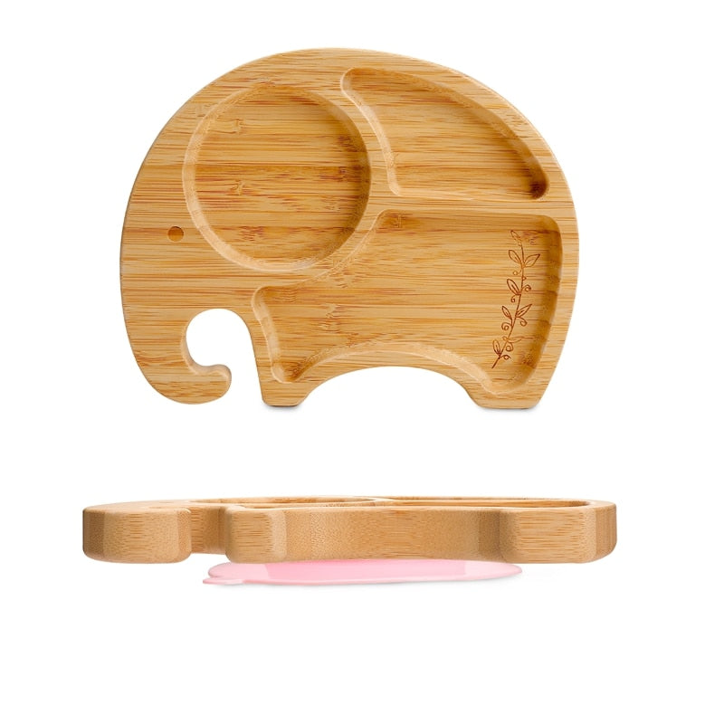 Conjunto de Pratos Bambu Antiderrapante