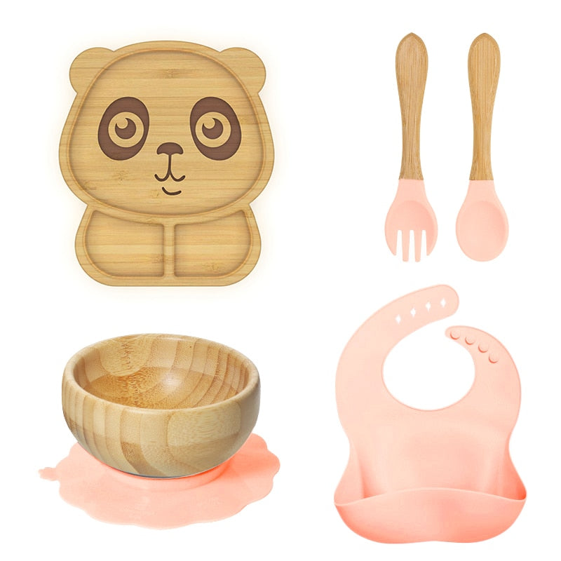 Kit com 5 utensílios para Alimentação Infantil