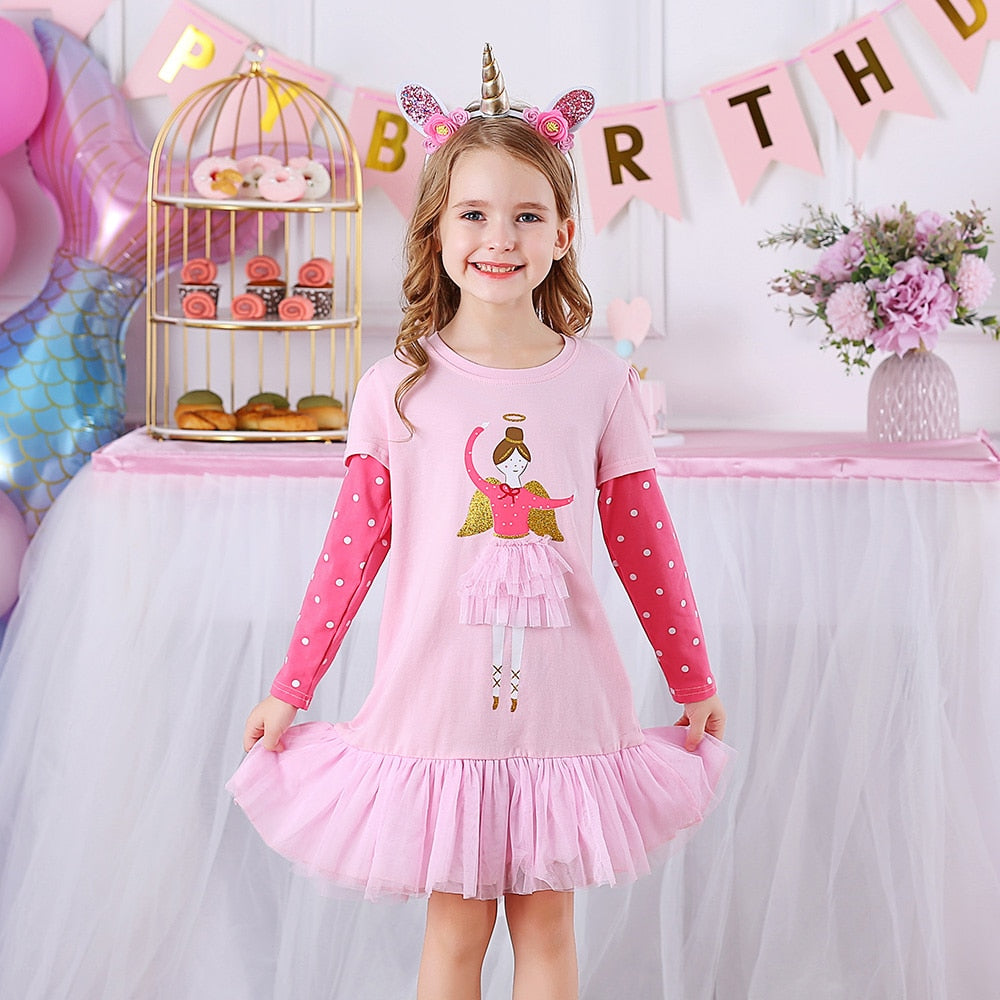 Vestido Manga Longa Coleção Nuvem - 2 a 12 anos
