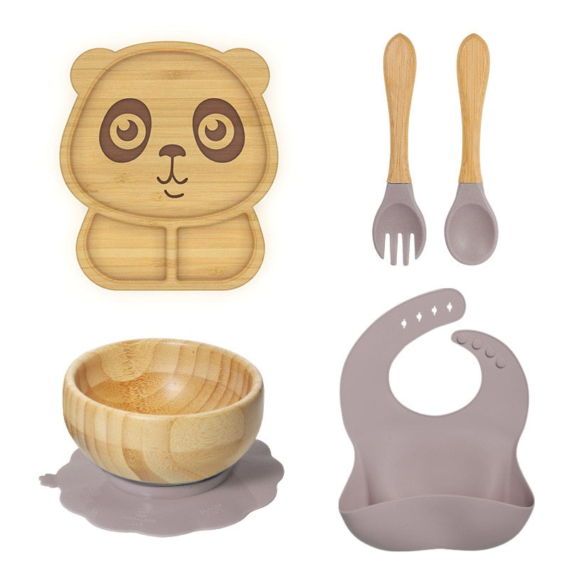 Kit com 5 utensílios para Alimentação Infantil