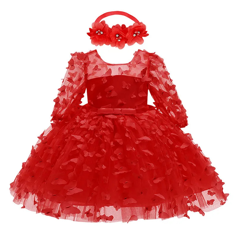 Vestido com Borboletas - 3 meses a 3 anos