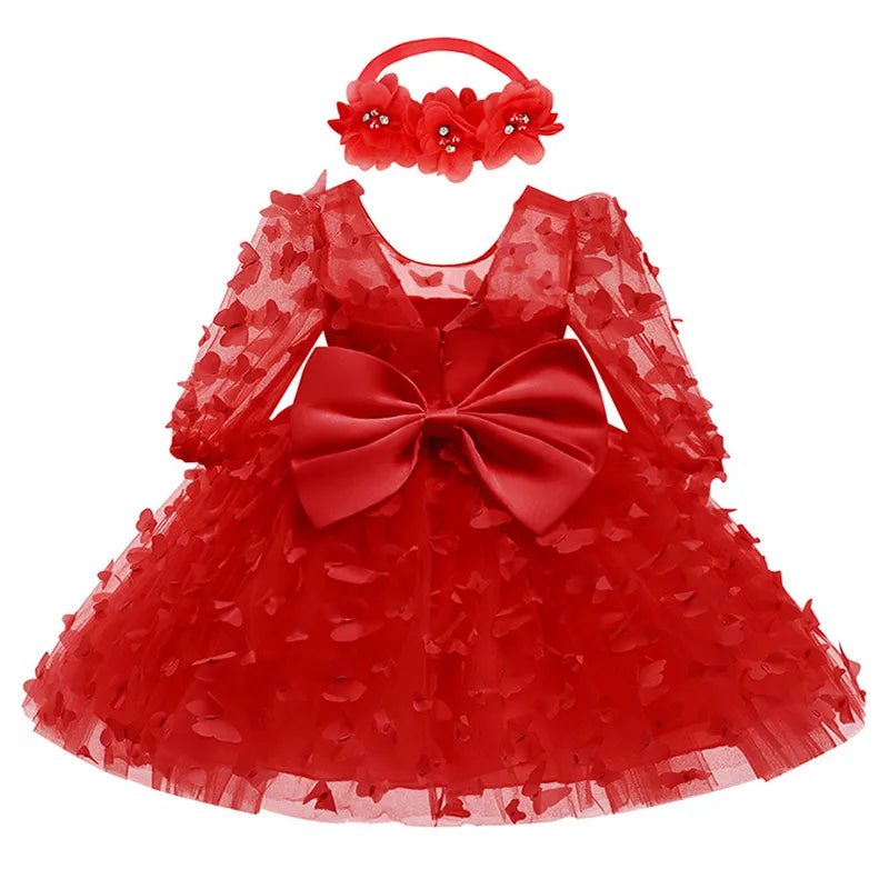 Vestido com Borboletas - 3 meses a 3 anos
