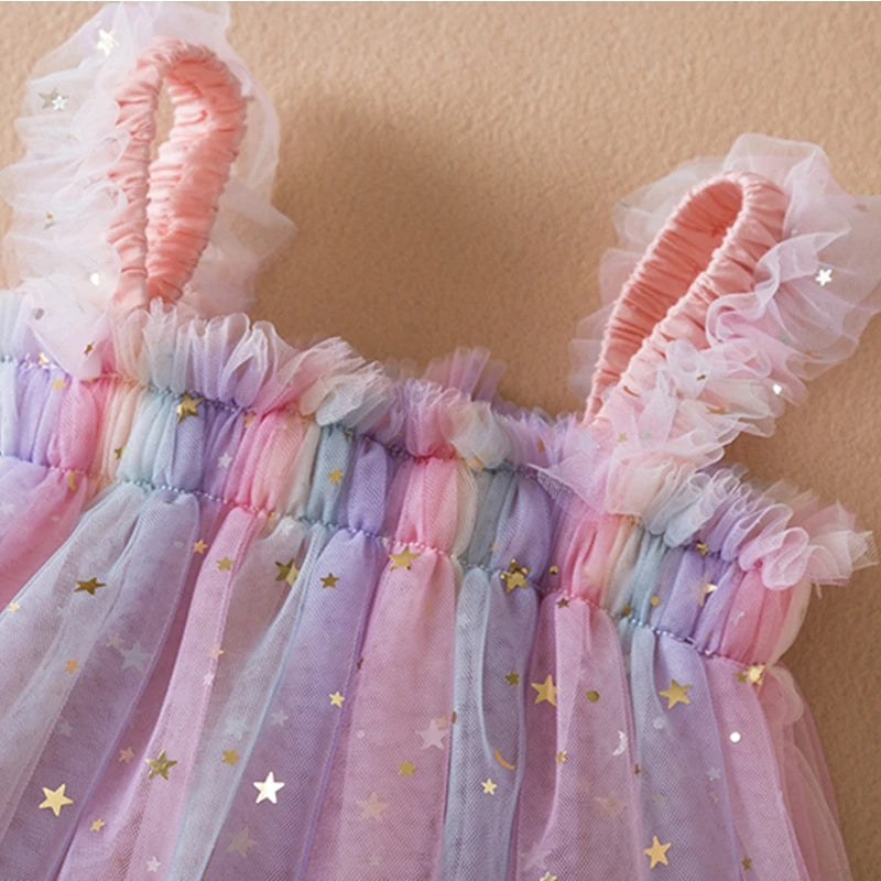 Vestido de Tutu com Estrelas - 9 meses a 5 anos