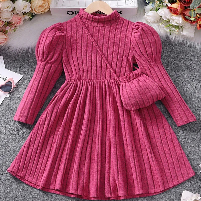 Vestido Listrado Pink - 8 a 12 anos
