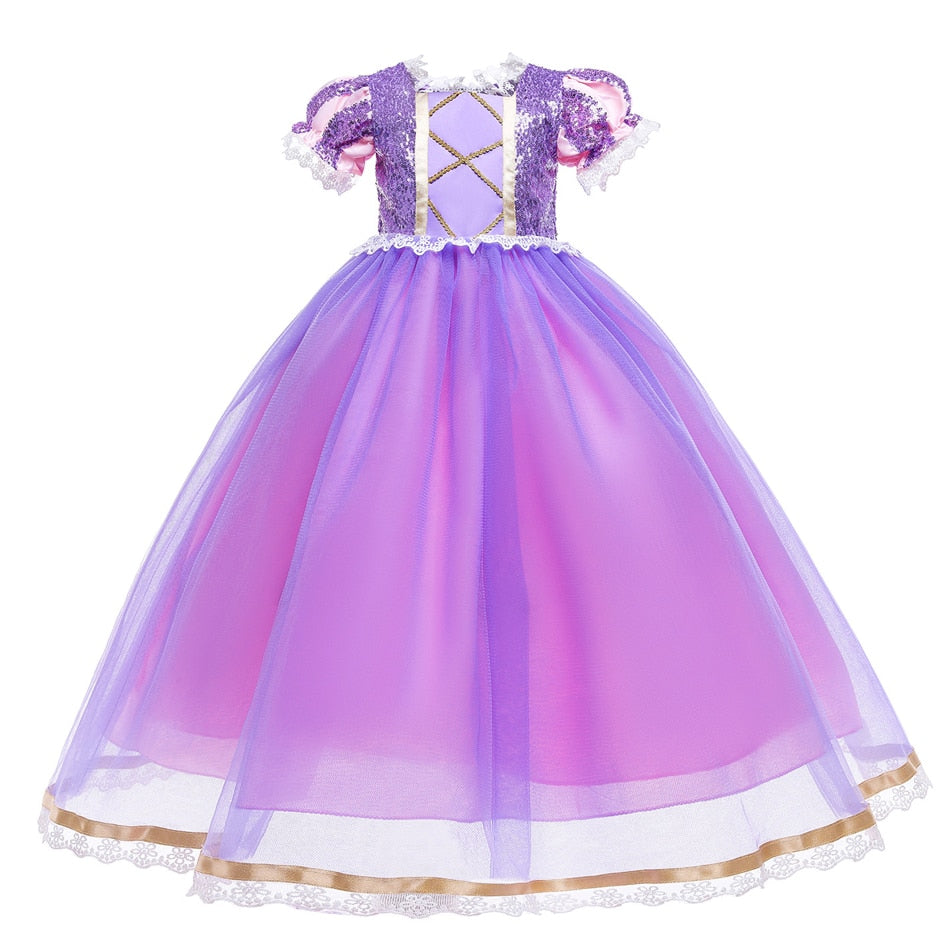 Vestido Rapunzel - 2 a 10 anos