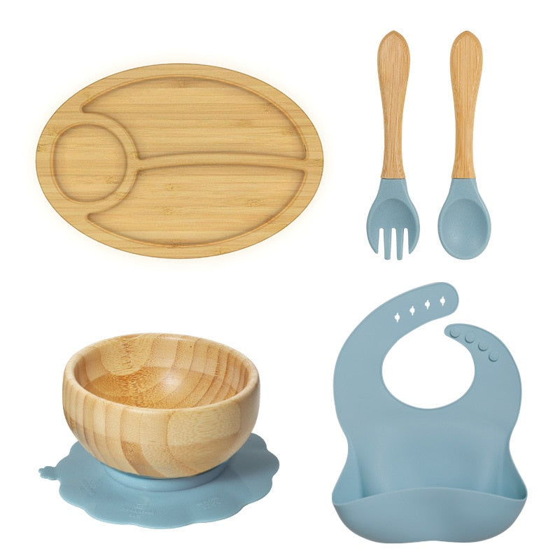Kit com 5 utensílios para Alimentação Infantil