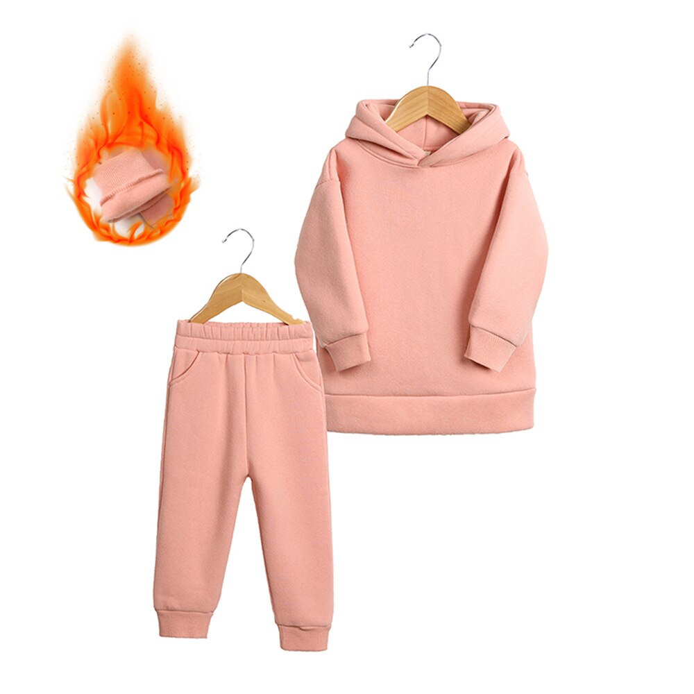 Conjunto infantil de Moletom com capuz para inverno - 1 a 7 anos