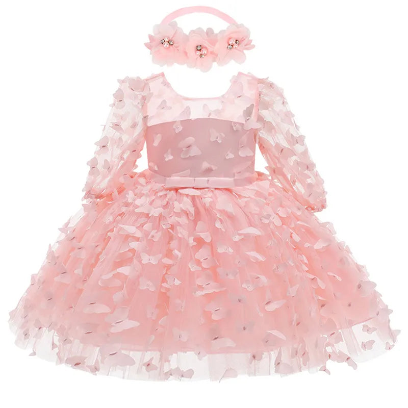 Vestido com Borboletas - 3 meses a 3 anos
