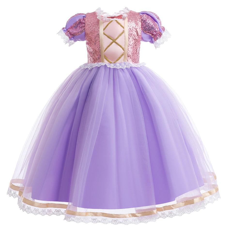 Vestido Rapunzel - 2 a 10 anos