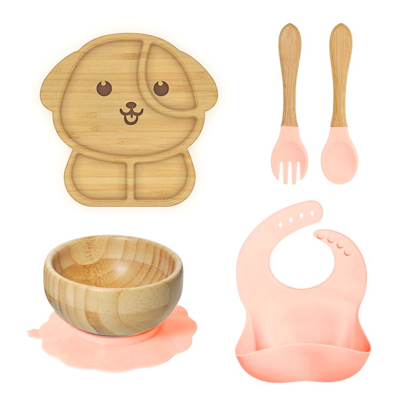 Kit com 5 utensílios para Alimentação Infantil