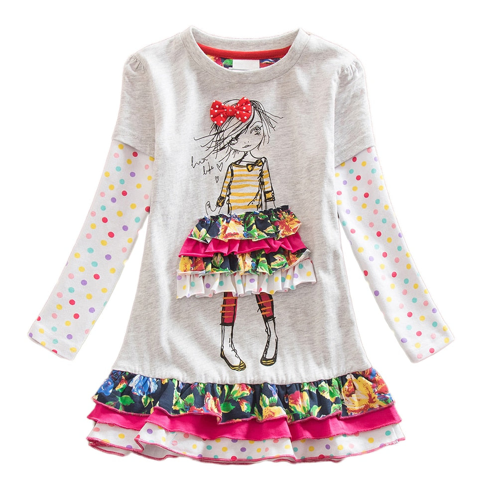 Vestido Manga Longa Coleção Nuvem - 3 a 12 anos