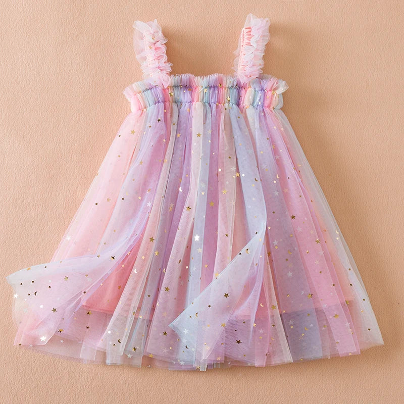 Vestido de Tutu com Estrelas - 9 meses a 5 anos