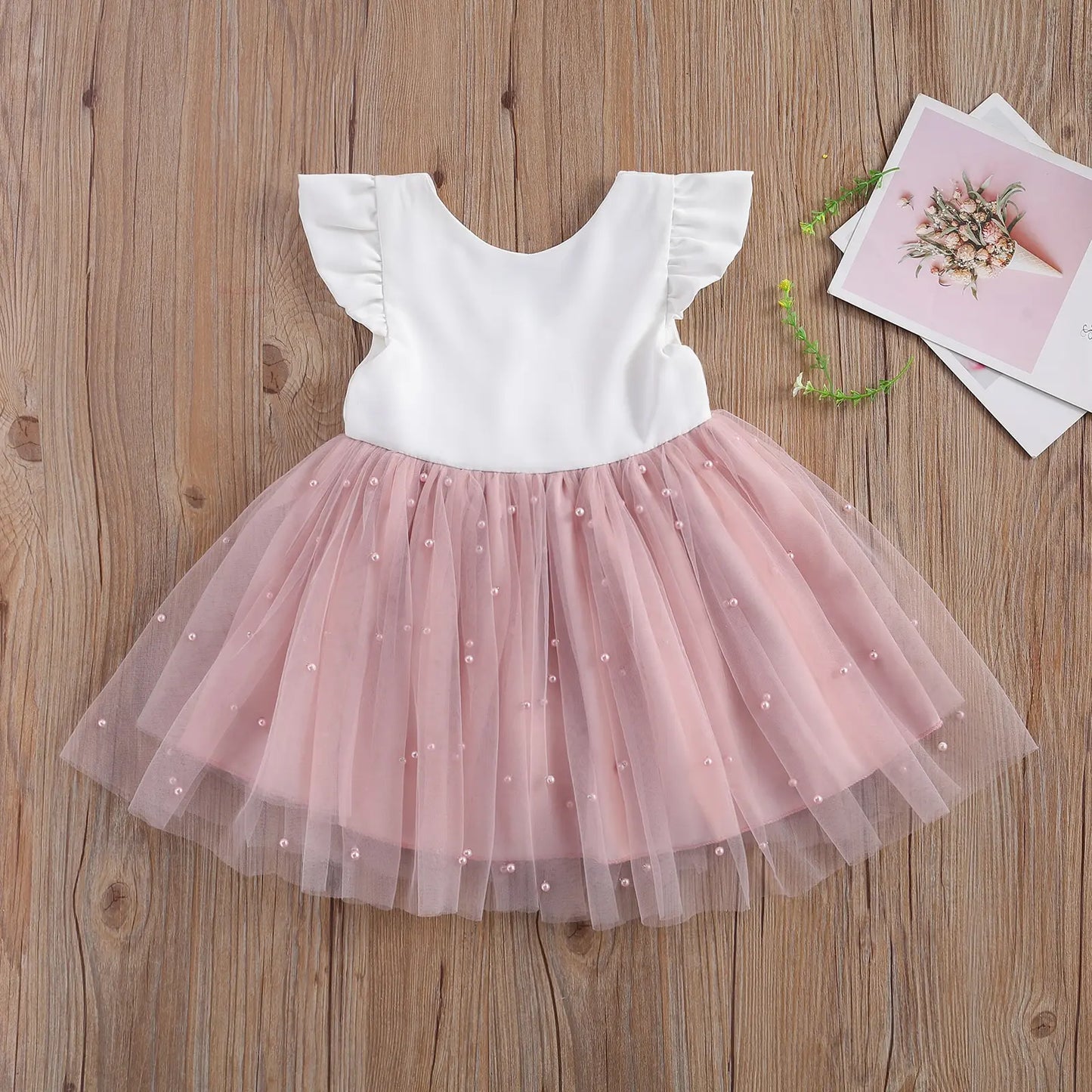 Vestido com Laço Rosa - 9 meses a 5 anos
