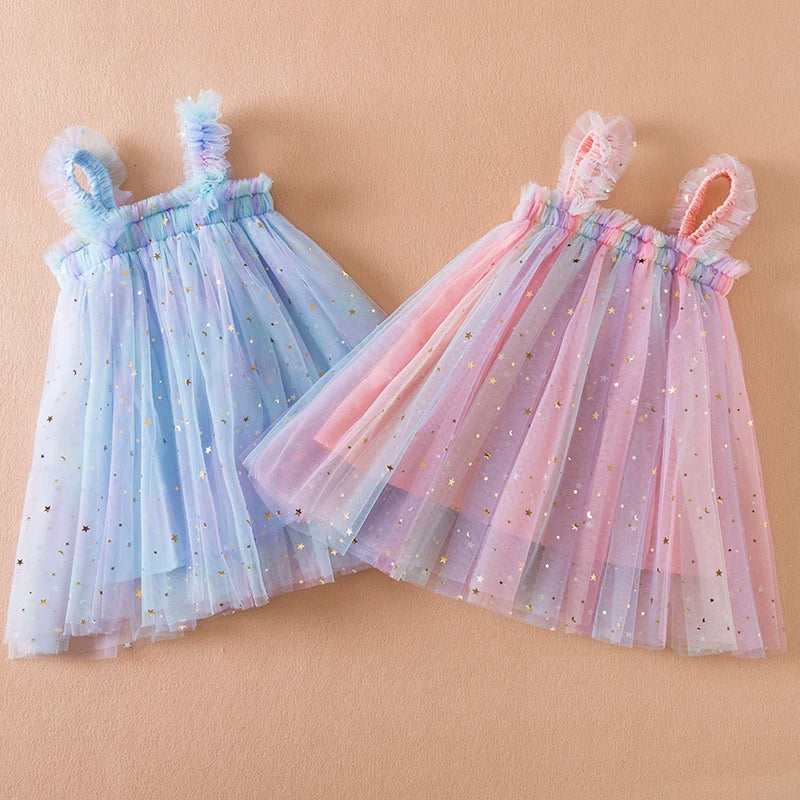 Vestido de Tutu com Estrelas - 9 meses a 5 anos