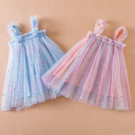 Vestido de Tutu com Estrelas - 9 meses a 5 anos