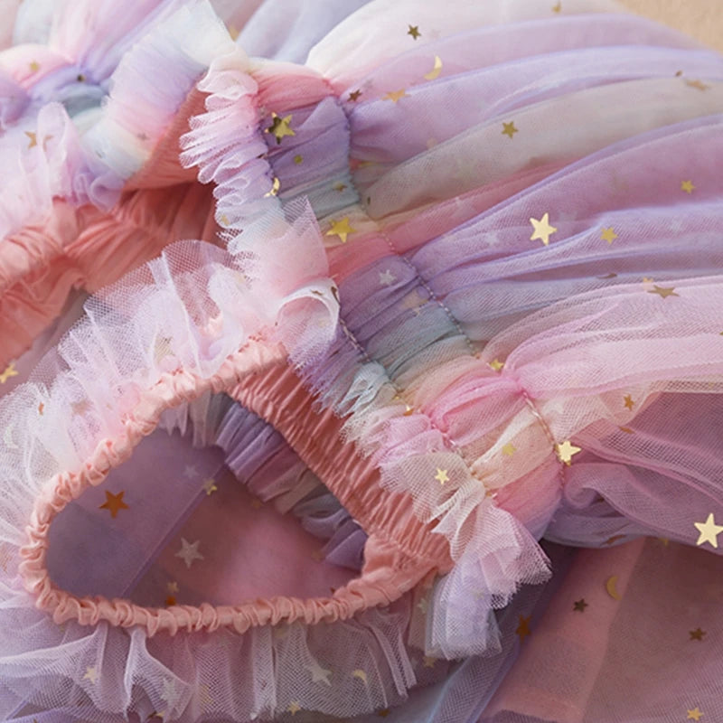 Vestido de Tutu com Estrelas - 9 meses a 5 anos