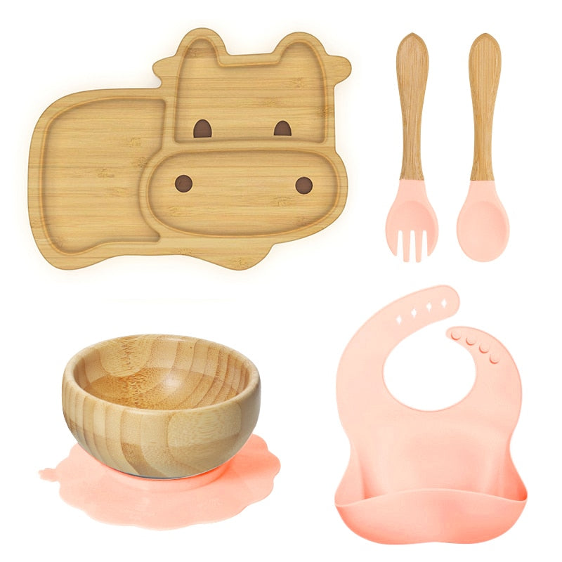Kit com 5 utensílios para Alimentação Infantil