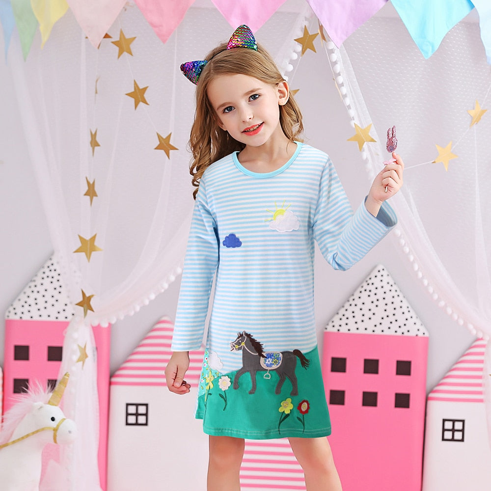 Vestido Manga Longa Coleção Nuvem - 3 a 8 anos