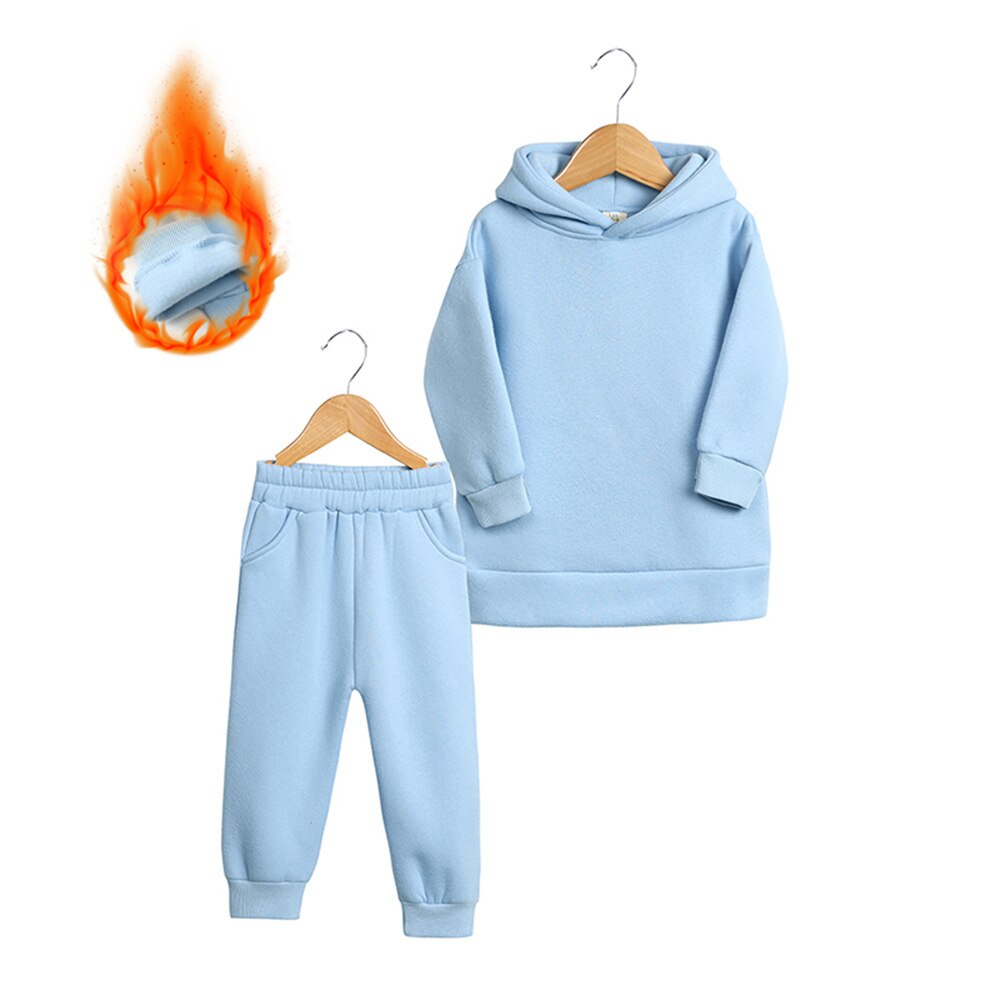 Conjunto infantil de Moletom com capuz para inverno - 1 a 7 anos