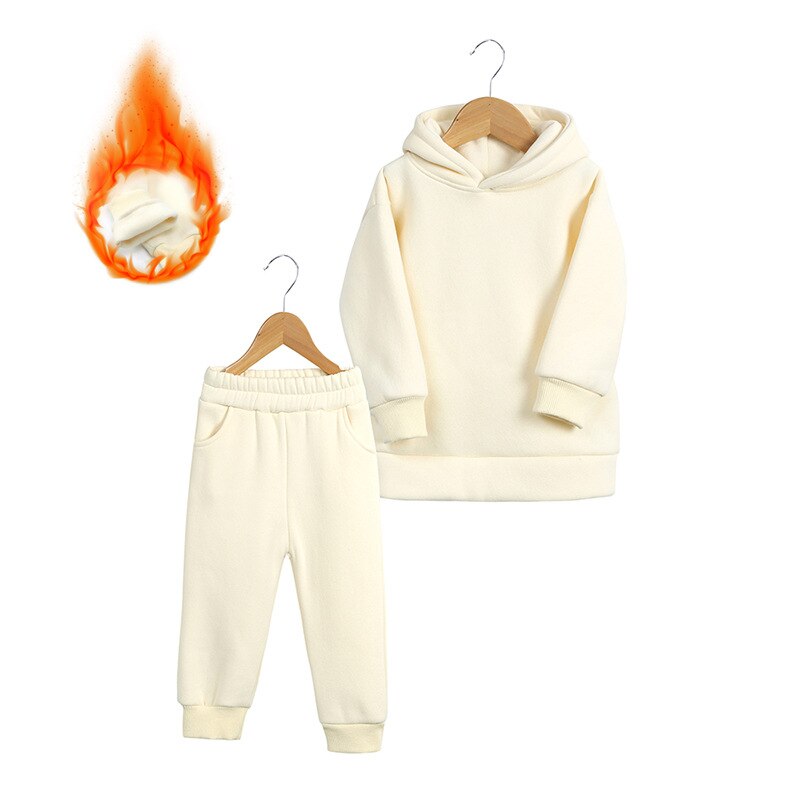 Conjunto infantil de Moletom com capuz para inverno - 1 a 7 anos