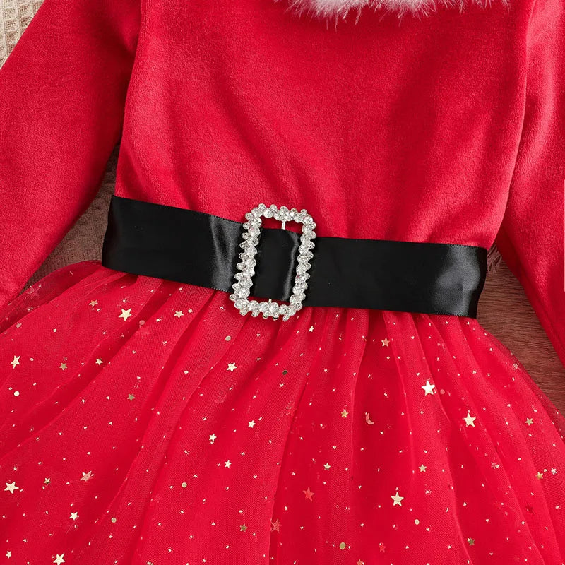 Vestido Mamãe Noel - 12 meses a 6 anos