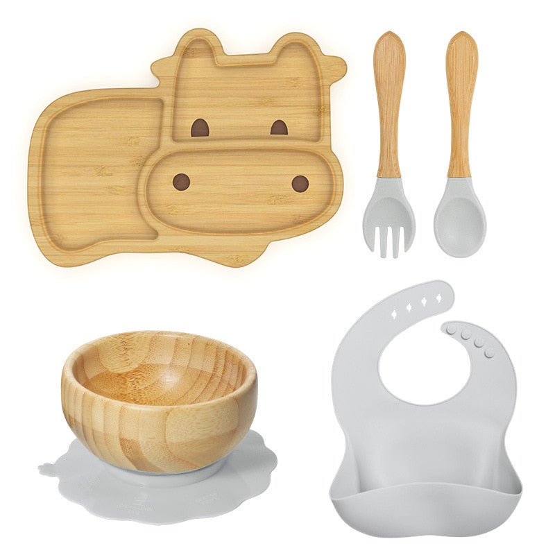 Kit com 5 utensílios para Alimentação Infantil