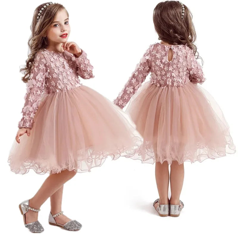 Vestido Floral com Tutu - 3 a 8 anos