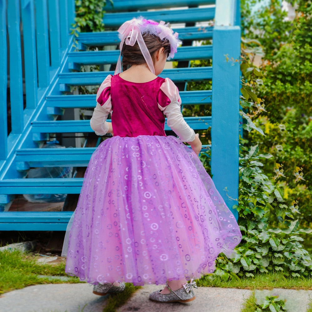 Vestido Rapunzel - 2 a 10 anos
