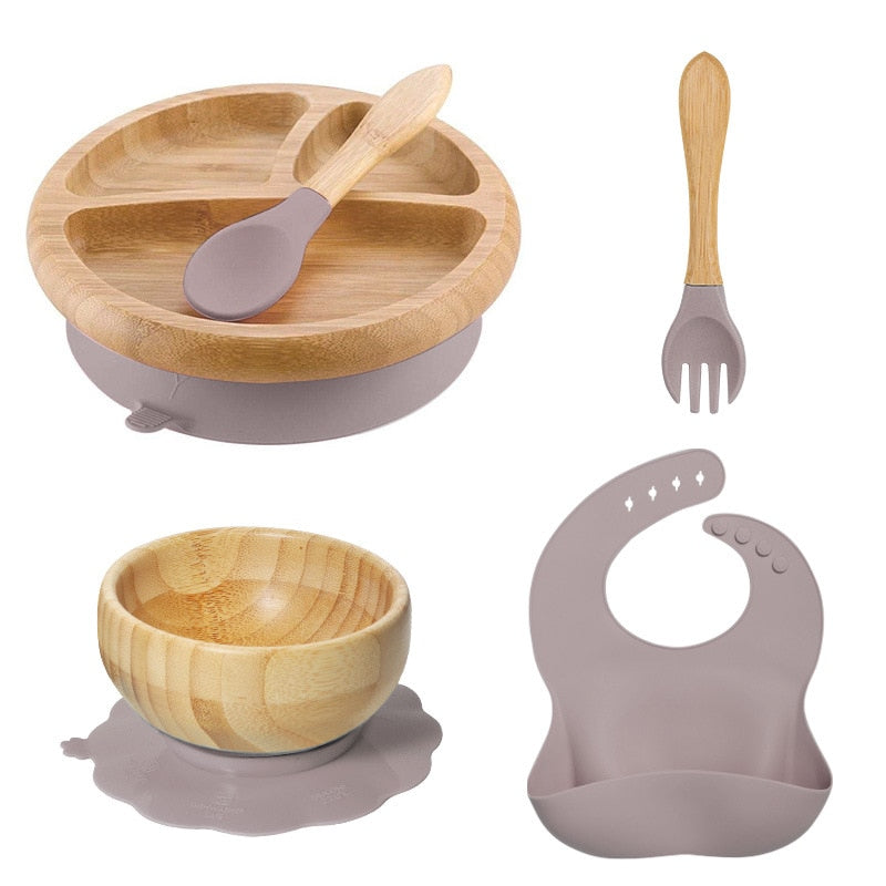 Kit com 5 utensílios para Alimentação Infantil
