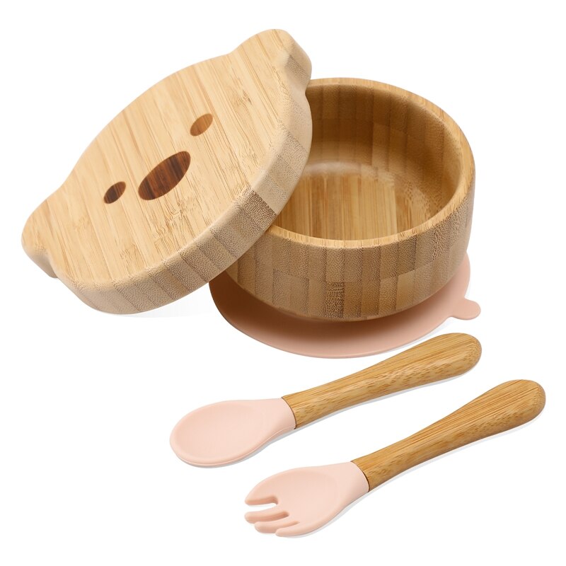 Conjunto de Pratos Bambu Antiderrapante