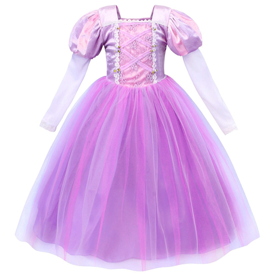 Vestido Rapunzel - 2 a 10 anos