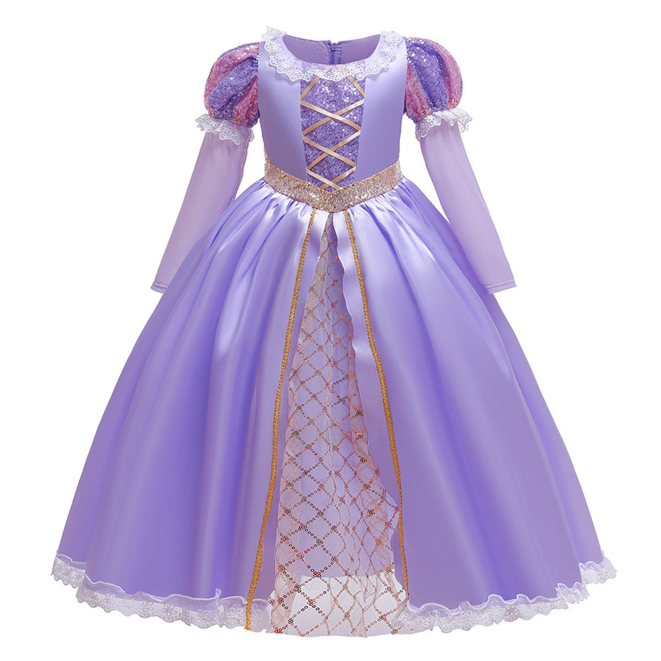 Vestido Rapunzel - 2 a 10 anos