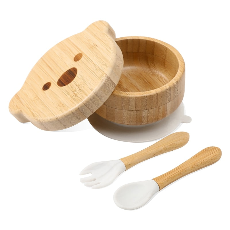 Conjunto de Pratos Bambu Antiderrapante