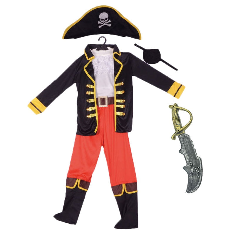 Fantasia Infantil de Pirata para Meninos - 110 a 140 cm