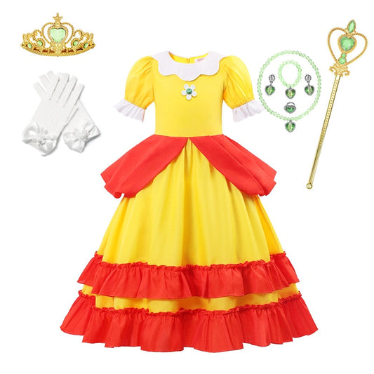 Fantasia da Princesa Daisy - 2 anos a 10 anos