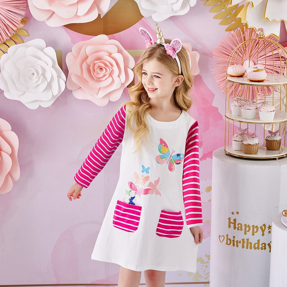 Vestido Manga Longa Coleção Nuvem - 2 a 12 anos