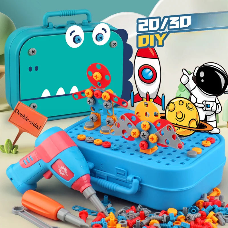 Caixa de Ferramentas Infantil DIY 2D/3D