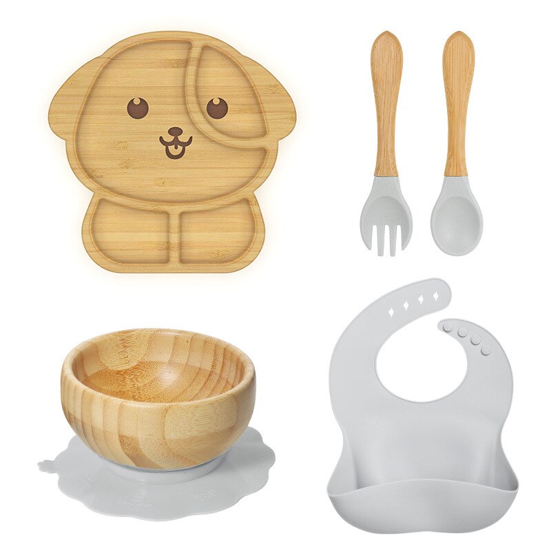 Kit com 5 utensílios para Alimentação Infantil