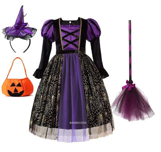 Vestido Bruxinha 3 a 10 Anos